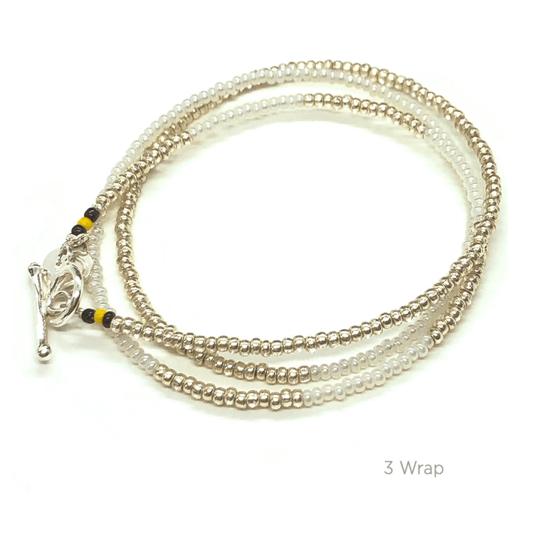 Hartleybee London pearl light gold wrap